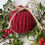 Thumbnail: Burgundy Ball Ornament with Bow