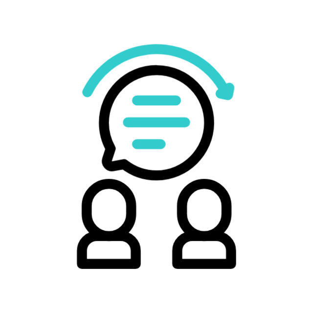 Conversa entre duas pessoas