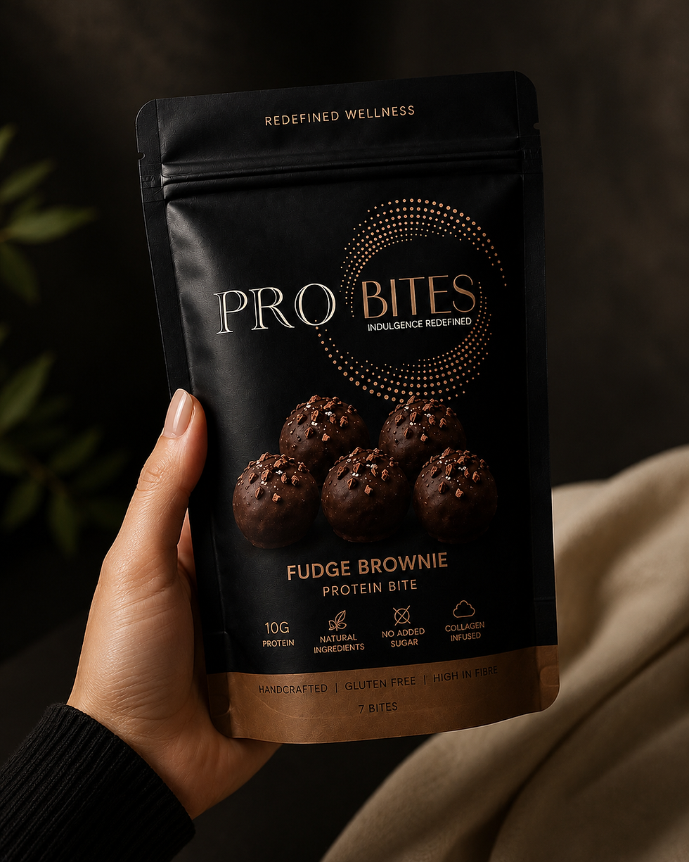 PROBITES premium protein bites pouch held as an everyday protein snack