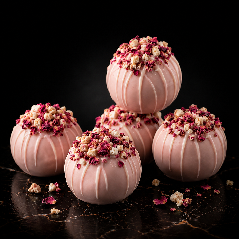 PROBITES Rose & White Chocolate handcrafted protein bites with delicate rose and creamy wh