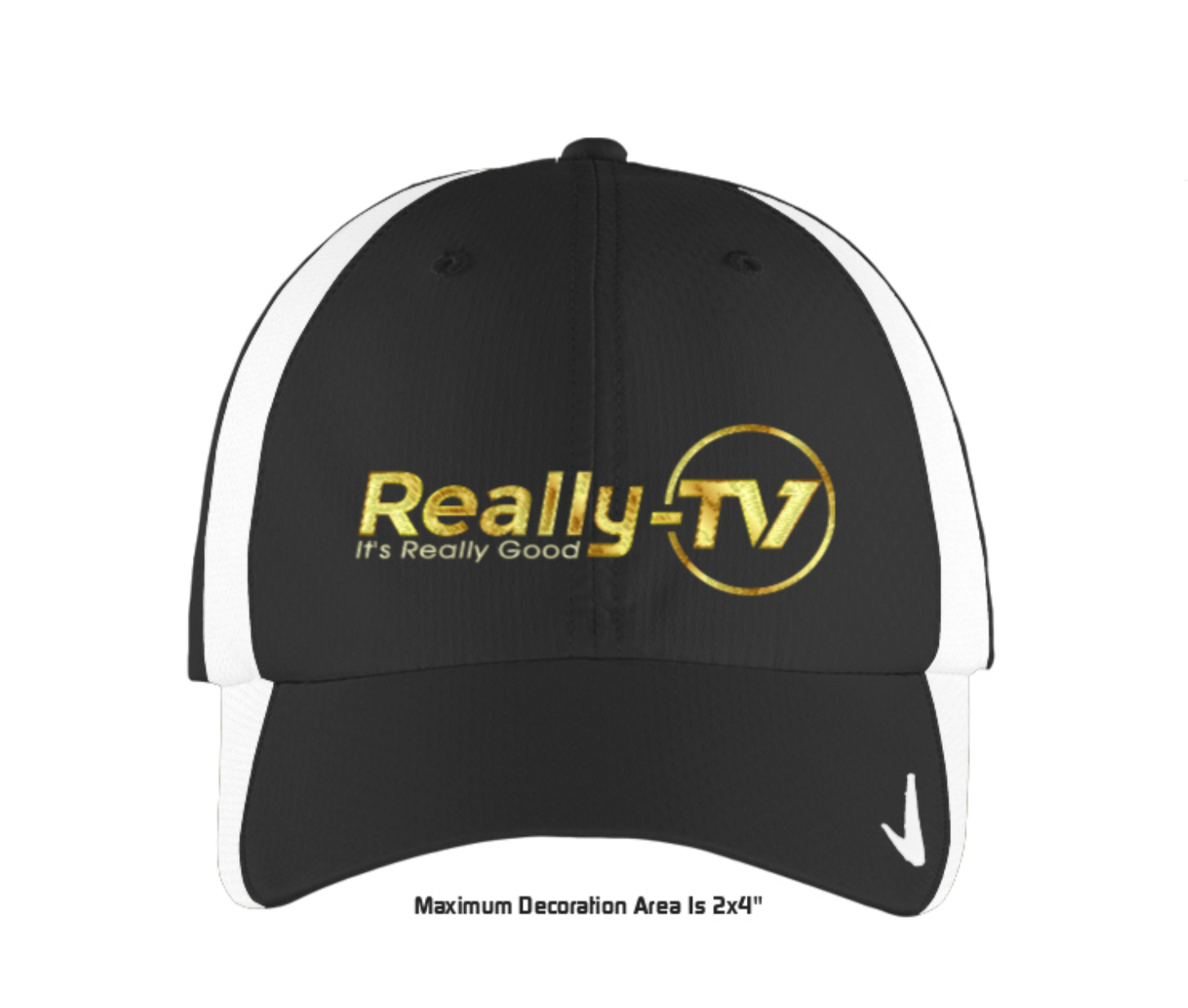 Really-TV Its Really Good NIKE Golf Sphere Dry Cap - (Black/White)
