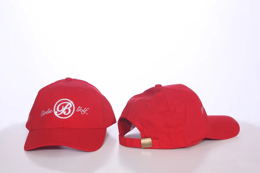 red golf cap