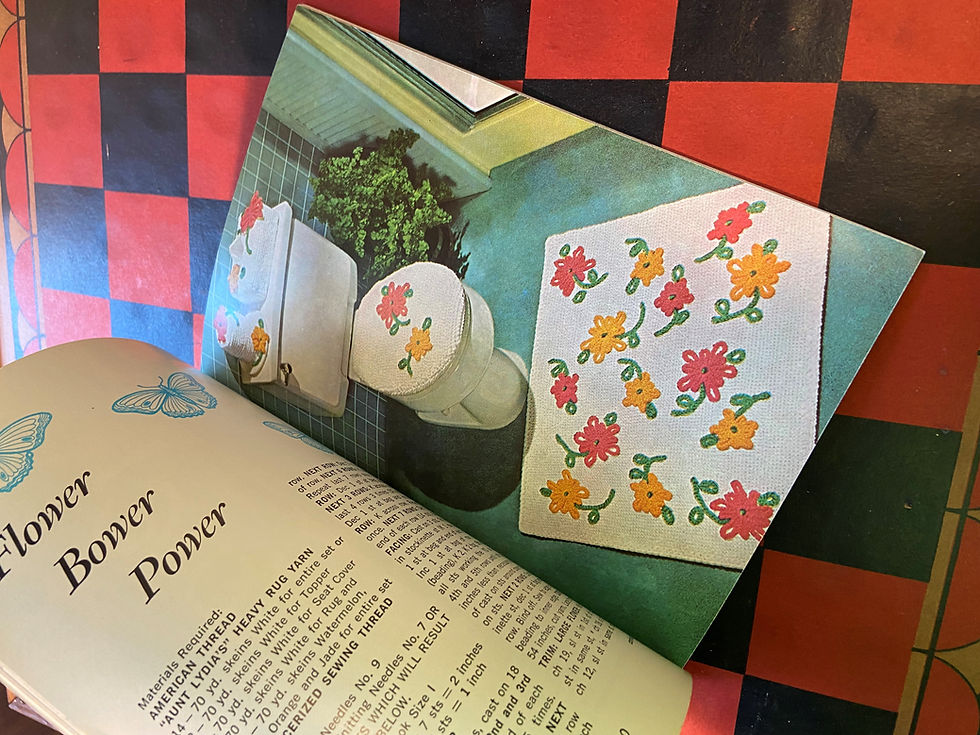 Thumbnail: Vintage Knitting Book - Aunt Lydia's Rug Yarn Collection, Retro Gold (CS-A082)