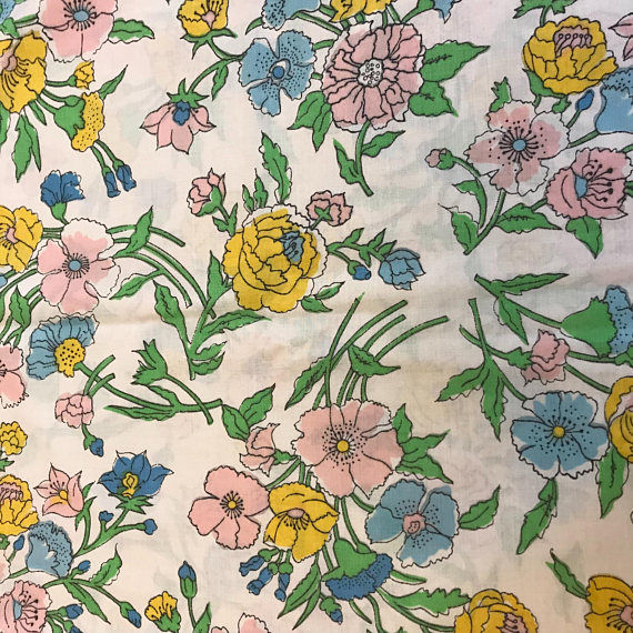 Pillowcase, Vintage Floral Pillowcase, White Floral Garden Bedding