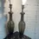 Thumbnail: Vintage Hollywood Regency Lamps, Bohemian Black Glass (CB-A009)