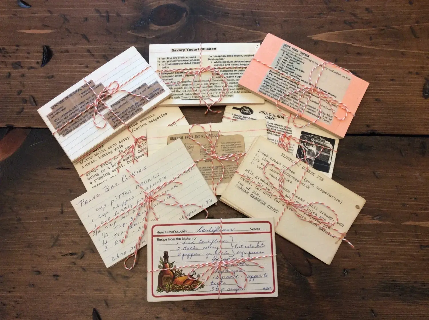 Vintage Recipes Cards, Baker's Dozen Collection of Mixed Recipes (A063)