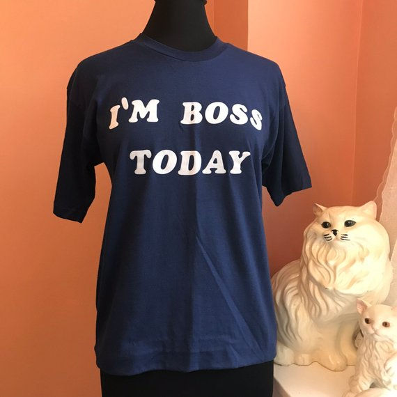 Vintage Tshirt, 70s Shirt, 80s T-shirt, I'm the BOSS, Boss Gift, Funny Tshirt