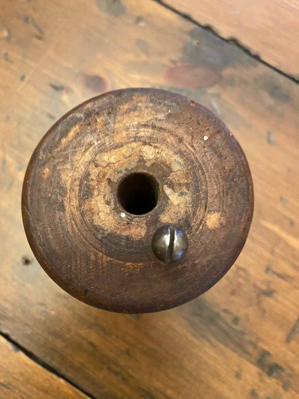 Thumbnail: Industrial Wooden Spool, Textile Mill Salvage, Home Decor