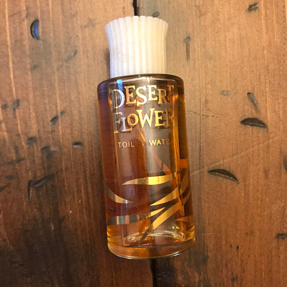 Vintage Desert Flower Toilet Water, 1950s Perume, Vintage Fragrance
