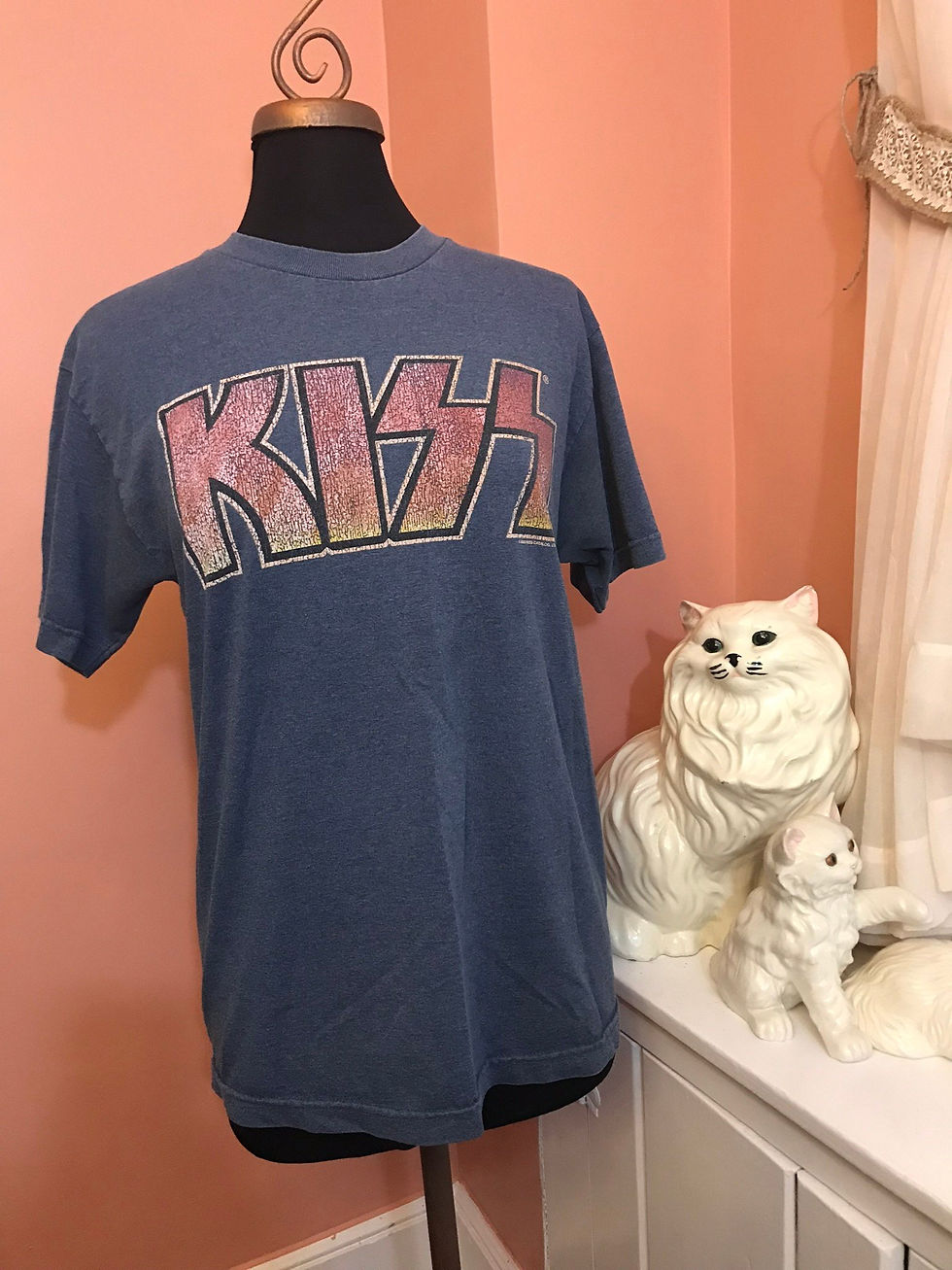 Kiss Tshirt, Grunge Distressed Shirt, 2007 KISS, Metal, Hair Band