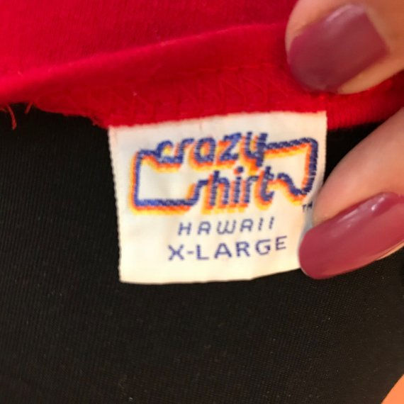 Thumbnail: Vintage Tshirt, 80s T-shirt, Cropped Tee, Hawaiian Womens 10K 1986, Sexy, Tropic
