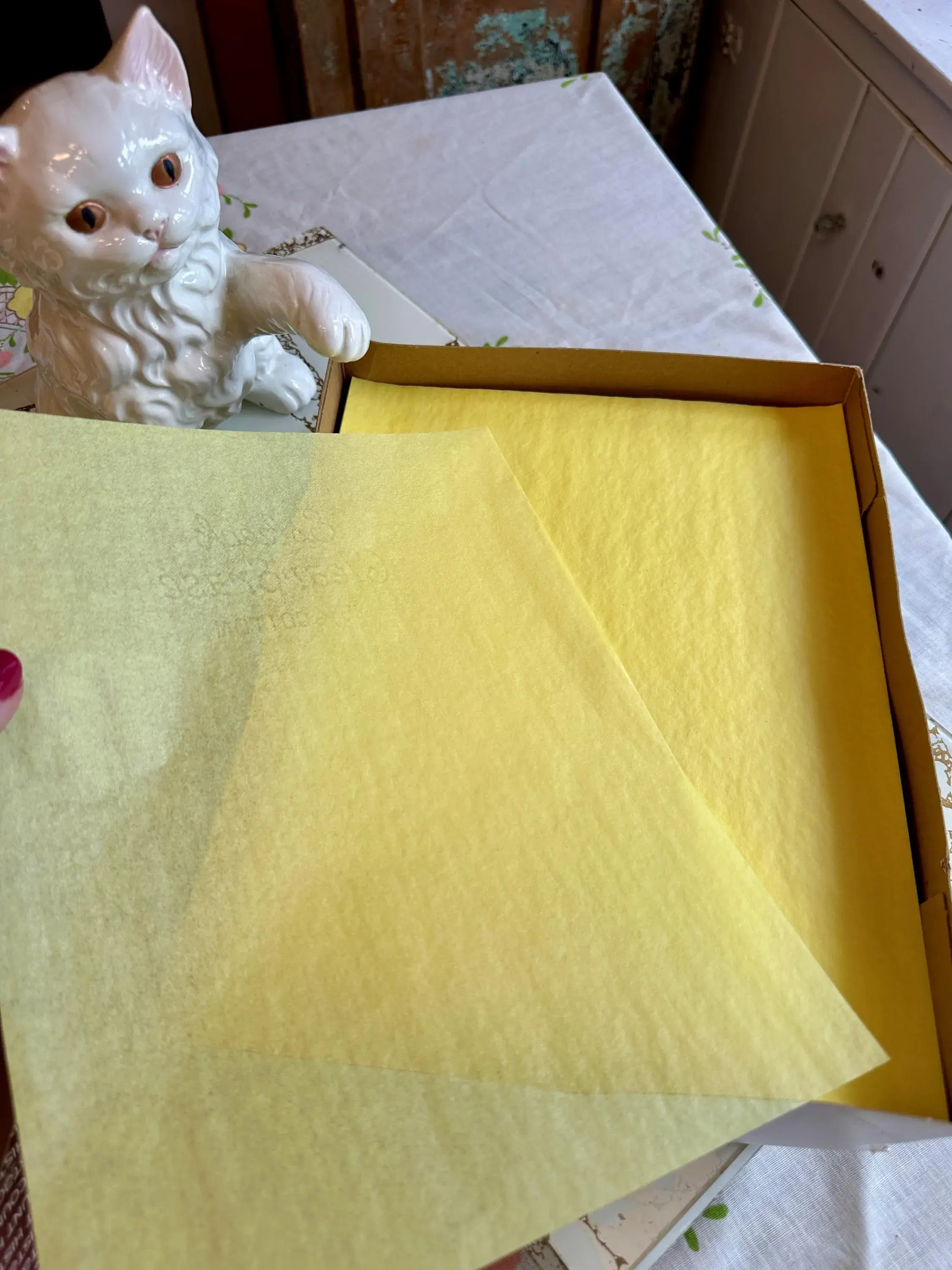 Vintage Typewriter Paper, Watermark Paper, Histacount Canary Yellow,