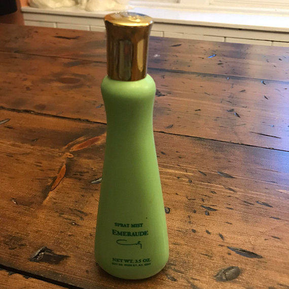 Vintage Emeraude Coty Spray Mist, 1960s, 1970s, Perume, Vintage Fragrance