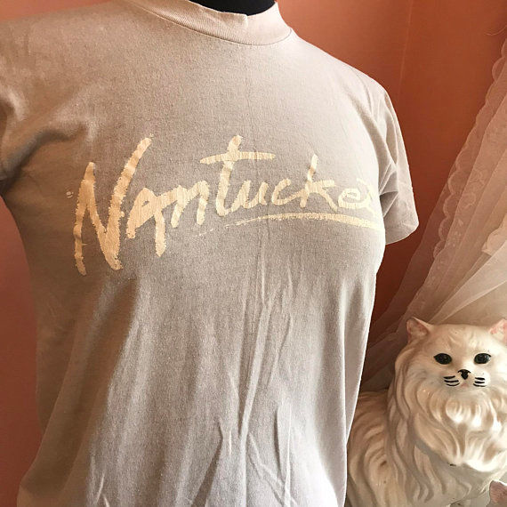Thumbnail: Vintage Tshirt, 80s T-Shirt, Nantucket, Massachusetts, Cap Cod, Vacation Tourist