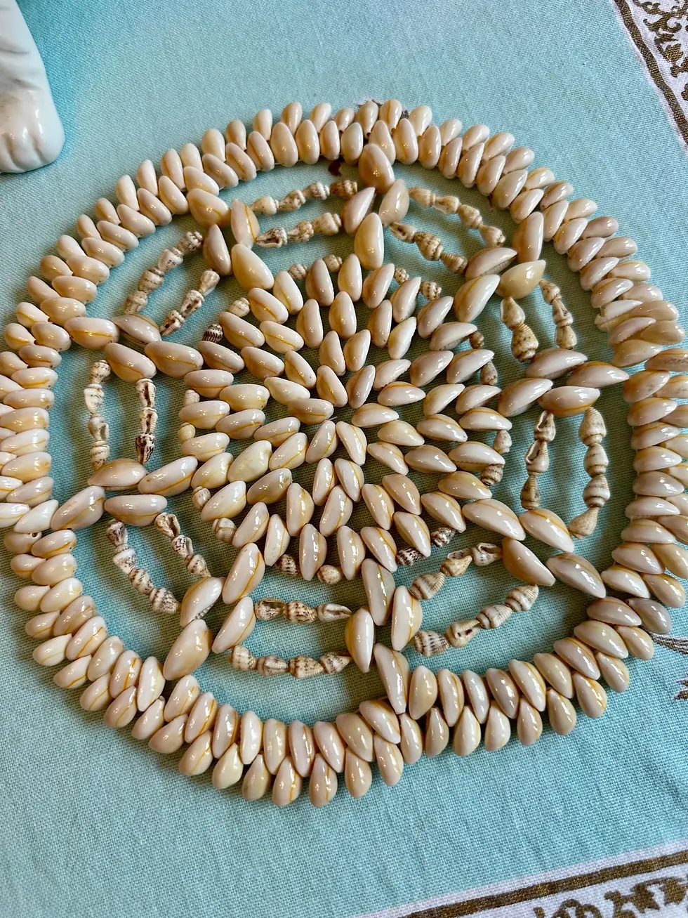 Thumbnail: Vintage 1970s, Seashell Placemat, Cowrie Shell Trivet, Coaster, Hot Plate