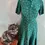 Thumbnail: Vintage Green Dress, 1990s Dress, Liz Claiborne Paisley Button Down, Size 2