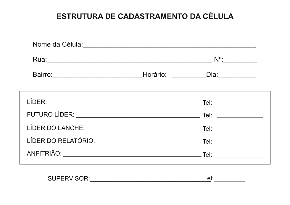 Estrutura de cadastro