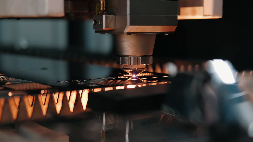 Modern Technological Cnc Cutting Power Action on Metallic Horizontal Ironwork Object Hot G