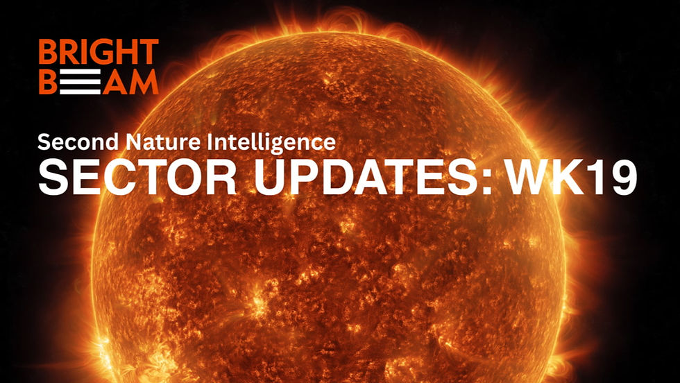 photo of sun with text sector updates: wk 19