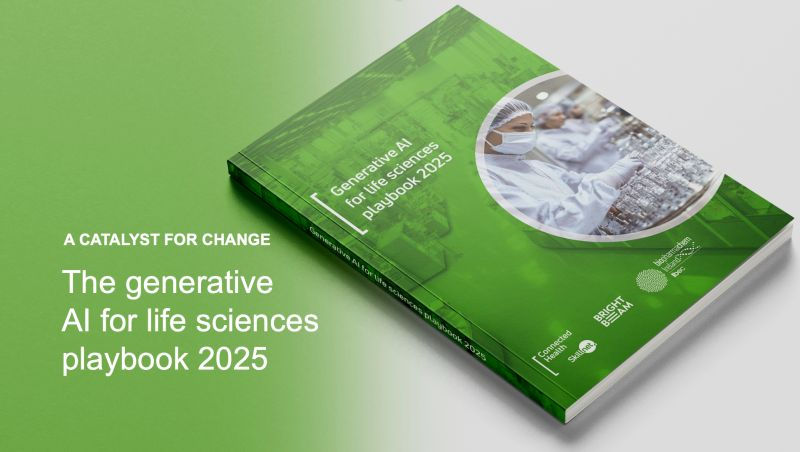 Green book on green background GenAI playbook