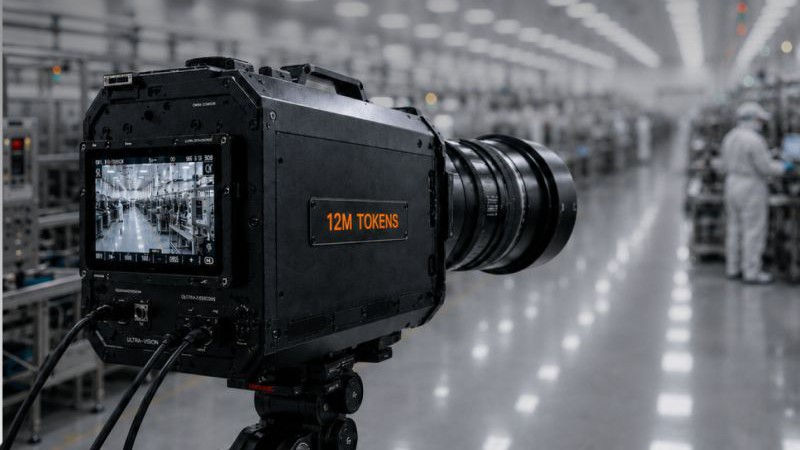 video camera filming factory