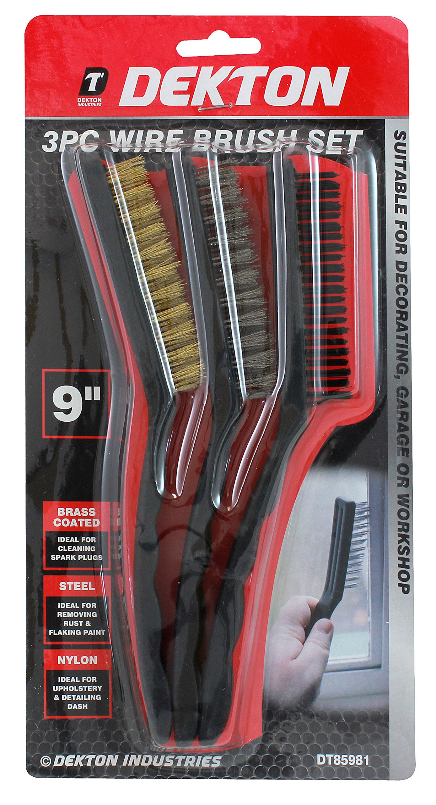 Dekton 9" Wire Brushes 3pk