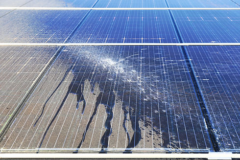 Photovoltaic cleaning, before and after.