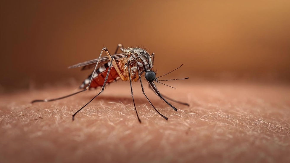 Zanzara tigre macro su pelle umana - ordinanza Roma 2025 disinfestazione obbligatoria