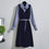 Thumbnail: Ruffled style casual mid-length dress two-piece look dress