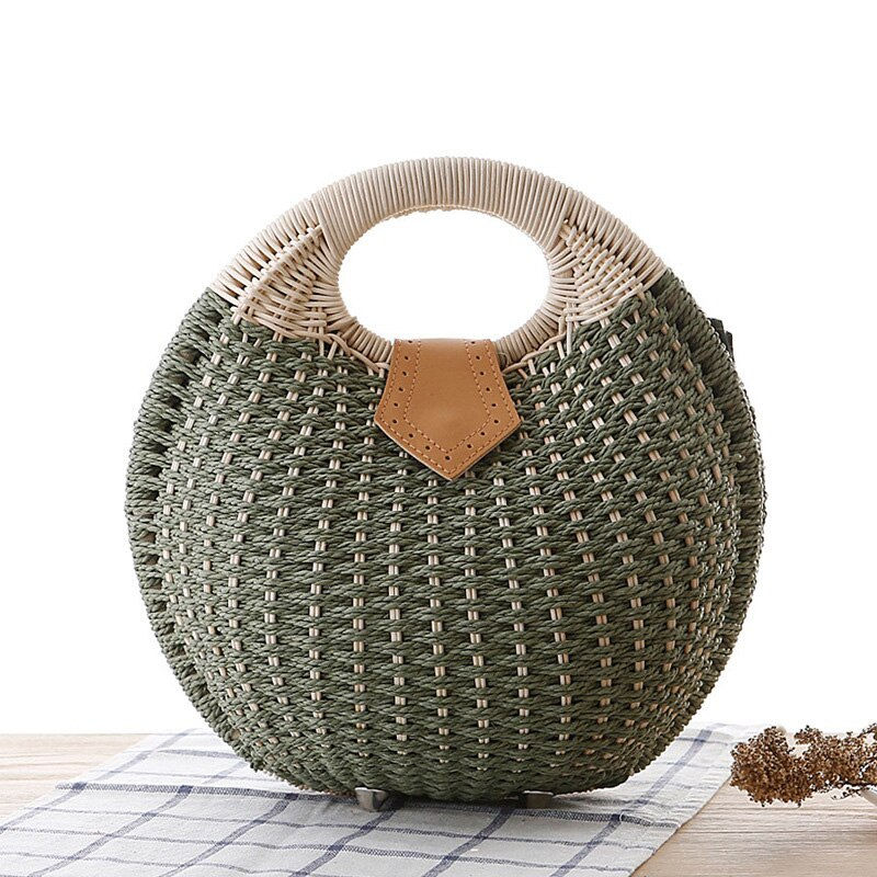 Thumbnail: Women Handbags Cute Rattan Straw Bags