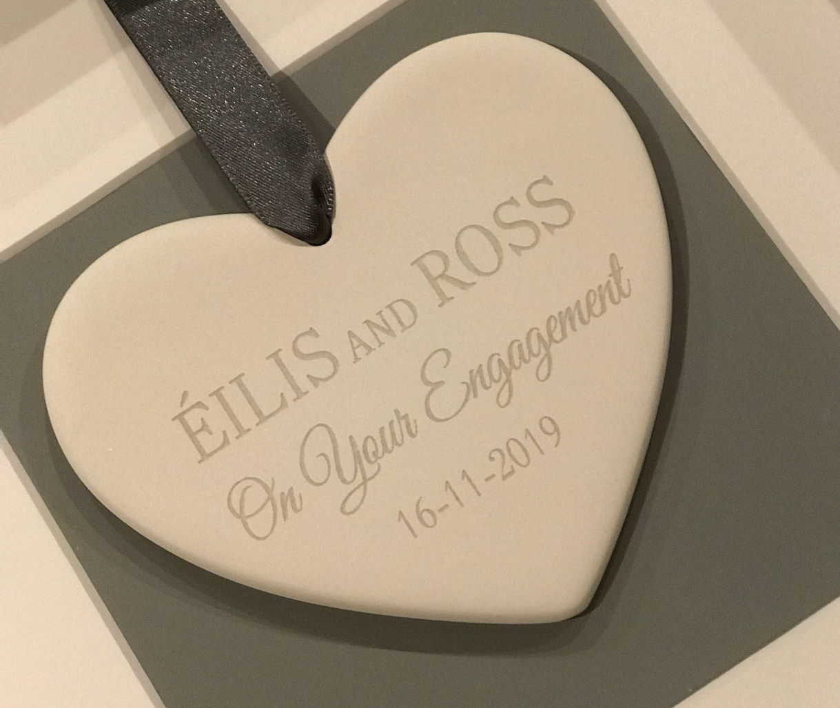 Framed Ceramic Heart Engagement