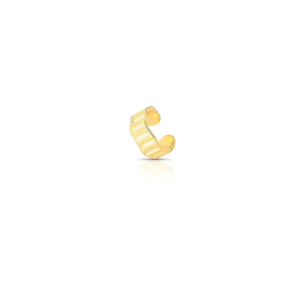 Miniatura: PIERCING DE ORELHA UNITÁRIO CURVO E TEXTURIZADO 