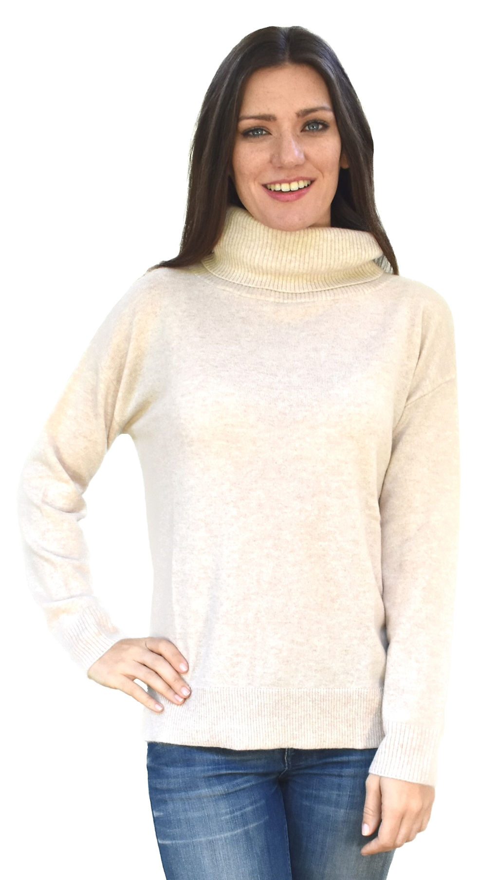 Thumbnail: Wide Turtleneck, 100% Cashmere