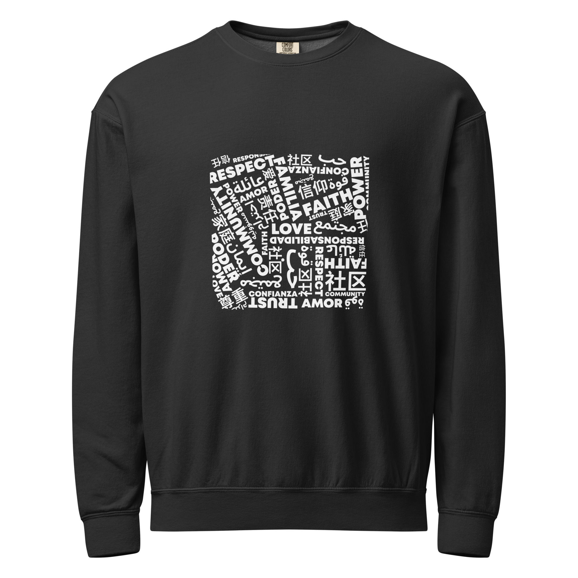 Unisex garment-dyed fleece crewneck sweatshirt