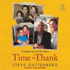 book cover design for steve guttenberg's 'tine to thank' produced by mosaic audio