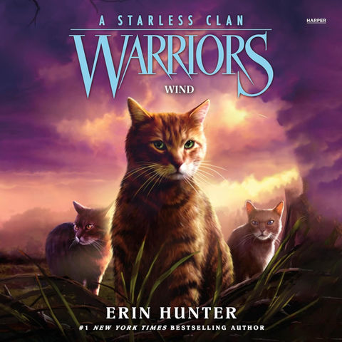 book cover art for erin hunter's 'Warriors: A Starless Clan #5: Wind' produced by Mosaic Audio