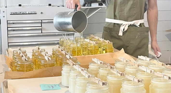 production of soy wax candle