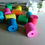 Thumbnail: Colour Wooden Cylinder Beads x 5