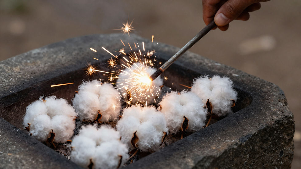 Fire starting practice with ferro rod