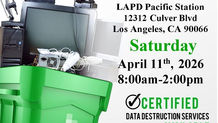 LAPD Cadets fundraiser - Electronics Donation Drive, Saturday 4/11