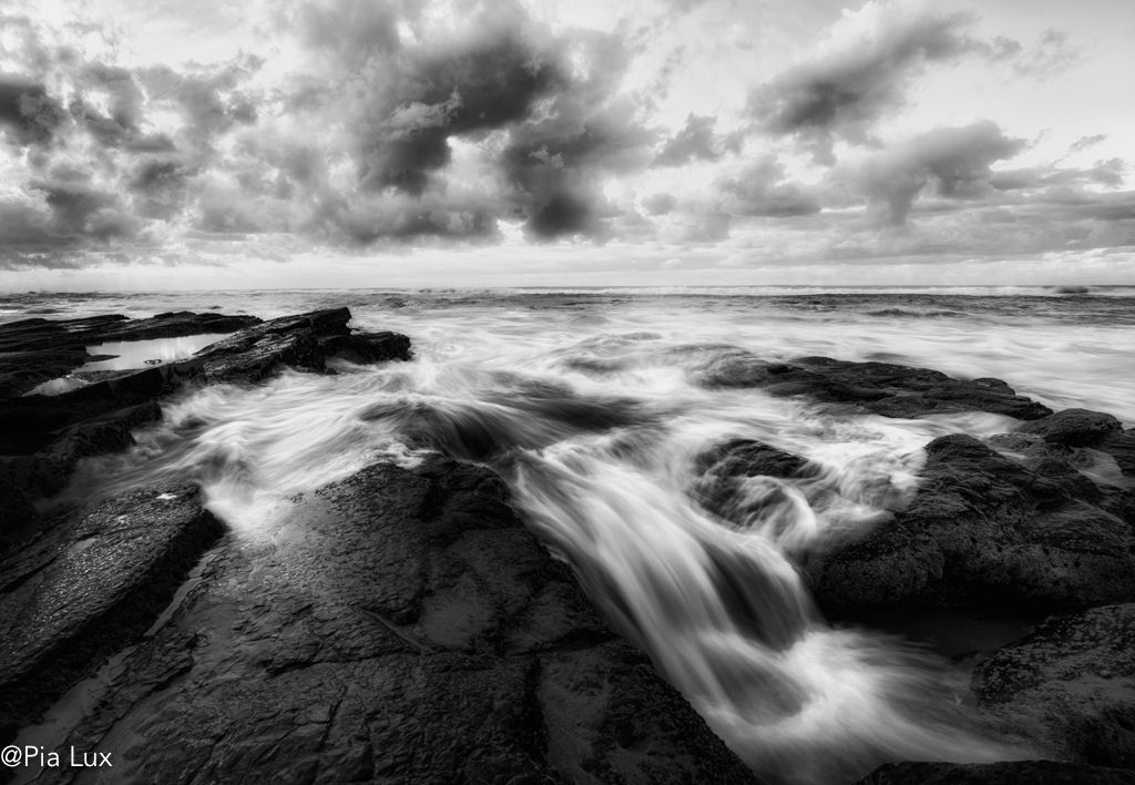 Flowing over the rocks