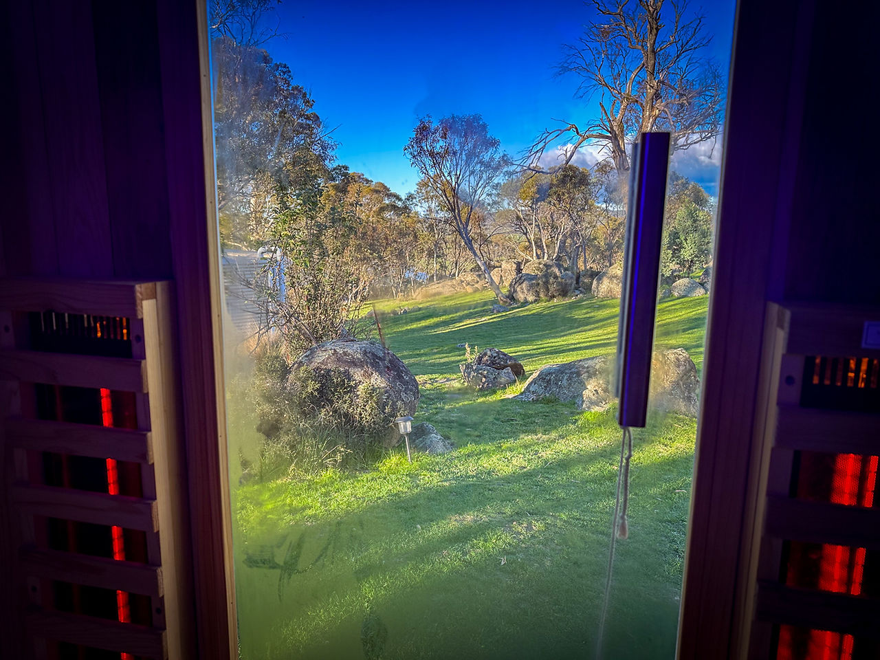The view from the infrared sauna at Jillamatong House