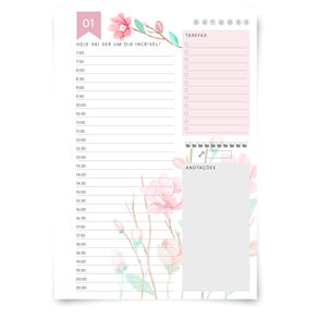 Agenda permanente floral - Um ano incrível