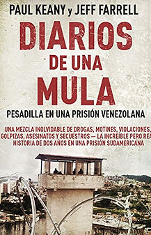Portada del libro "The Cocaine Diaries" de Paul Keany y Jeff Farrell; incluye subtítulos sobre drogas, violencia y prisión 