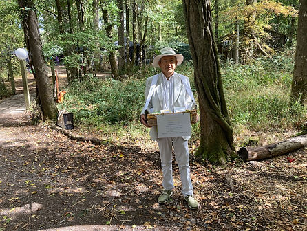 Photo of Robert Edwards at Floral Fringe Fair, Loxwood Meadow (2025).
