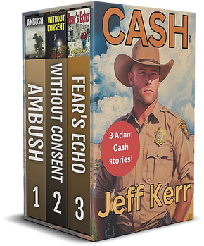 Adam Cash Box set prequel Novels shown in box set format by Author Jeff Kerr