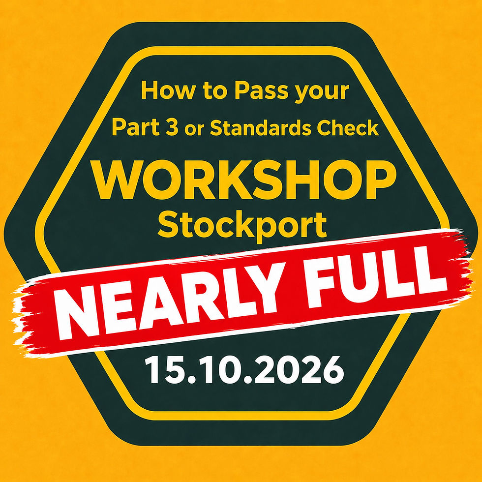 How to Pass your Part 3 and Standards Check Workshop - 15th October 2026