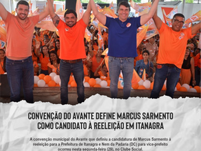 Convenção do Avante define Marcus Sarmento como candidato à reeleição em Itanagra