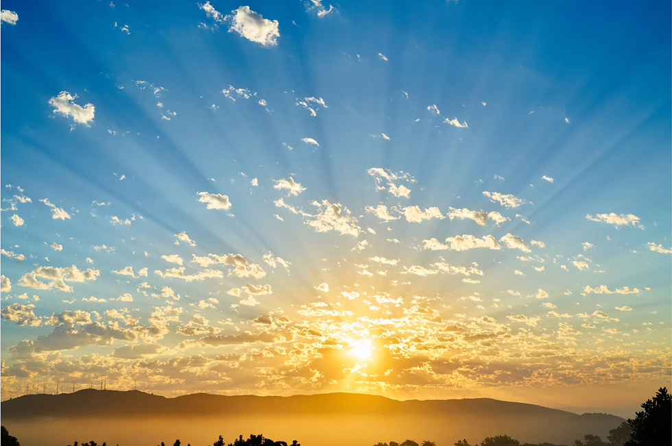 A beautiful sunrise over the mountains.