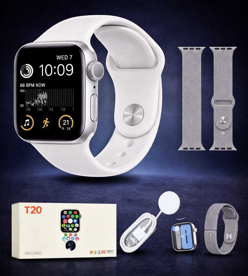 Relógio Inteligente Smartwatch 49mm com 02 Pulseiras T20